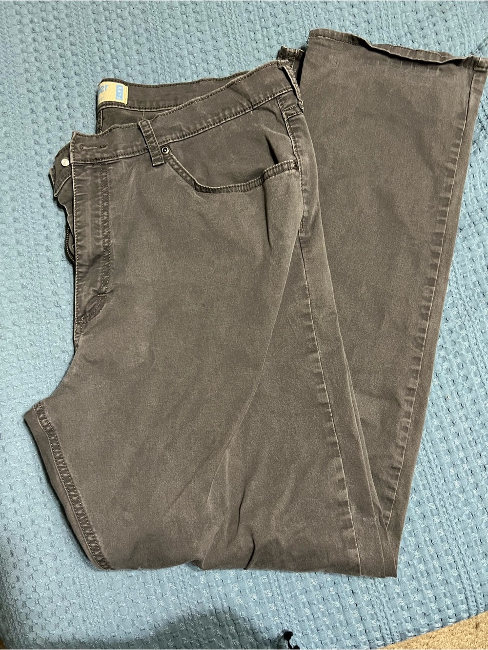 Wrangler Men's Straight-Leg Chinos in Dark Gray